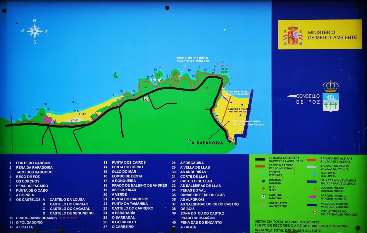 Duplex Tres Dormitorios Playa A Rapadoira Foz Buitenkant foto